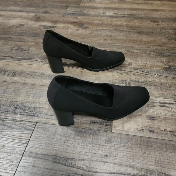 Aerosoles black 3in. chunky heels 9.5M great condition BX38 - Picture 2 of 7